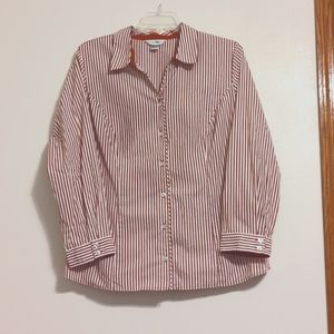 CJ Banks Women's Stripped Button Down 2X